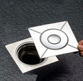 Prix : 2000f au lieu 6000f .           Siphon de sol rond à pied escamotable, couvercle HOFloor, salle de douche, bouchon de vidange à pousser vers le bas, drain de douche en acier inoxydable.