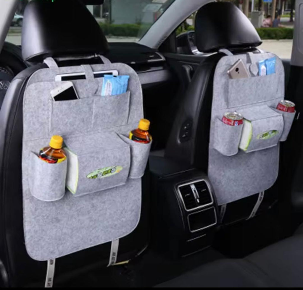Prix : 1 à 8000f au lieu de 18000f . Nouveau sac de rangement pour siége de voiture, sacs suspendu pour dossier de siège, produit multifonctionnel pour le rangement dans les véhicules.