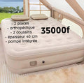 Matelas gonflable à couchage orthopédique en polyester fabriquer avec de matière durable. Ideal pour tout types d'endroit et camping.