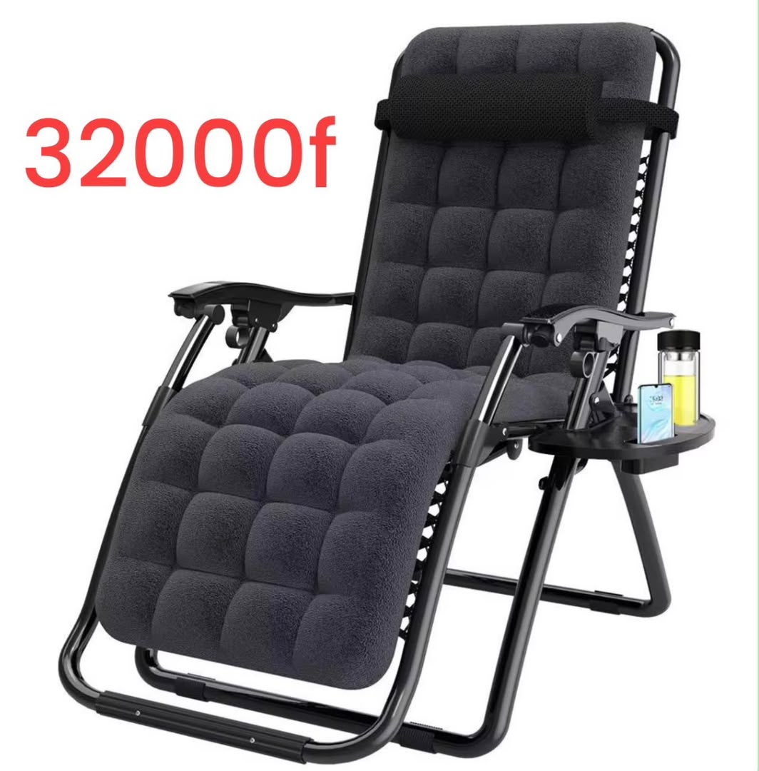 Prix : promo 32000f au lieu de 68000f

chaise pliante orthopédique avec mousse , relaxe , confortable à l’emploi.

Facile à ranger grâce à leur design pliable 
Solide, et pratique et pose café .
Camping et pour la famille.