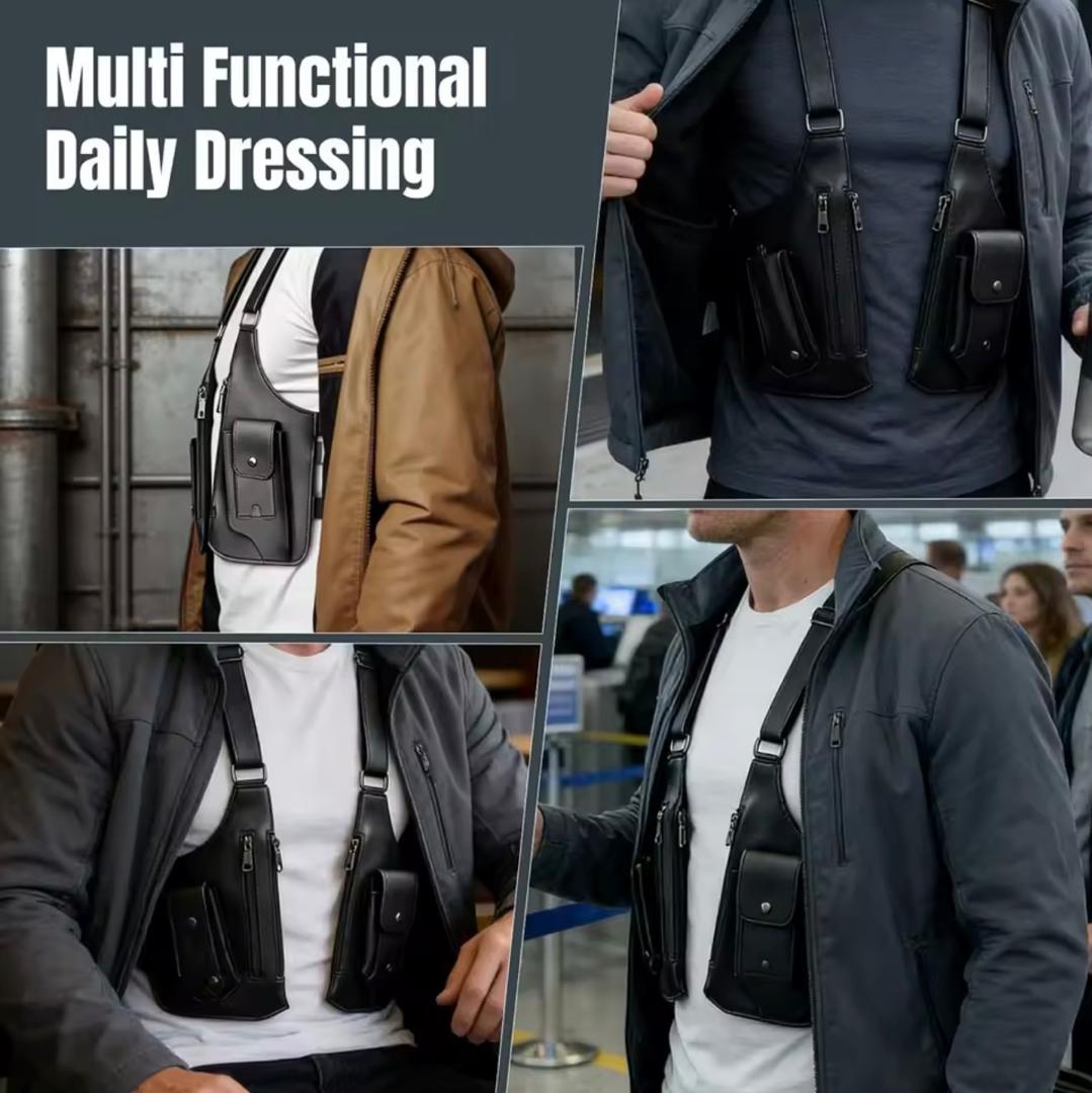 Prix : 12000f au lieu de 38000f .        SAC HOLSTER ANTI VOL - LE STYLE QUI FAIT LA DIFFÉRENCE.  Soyons plus tendance tout en gardant vos personnels en sécurité grâce à notre sac holster anti vol.