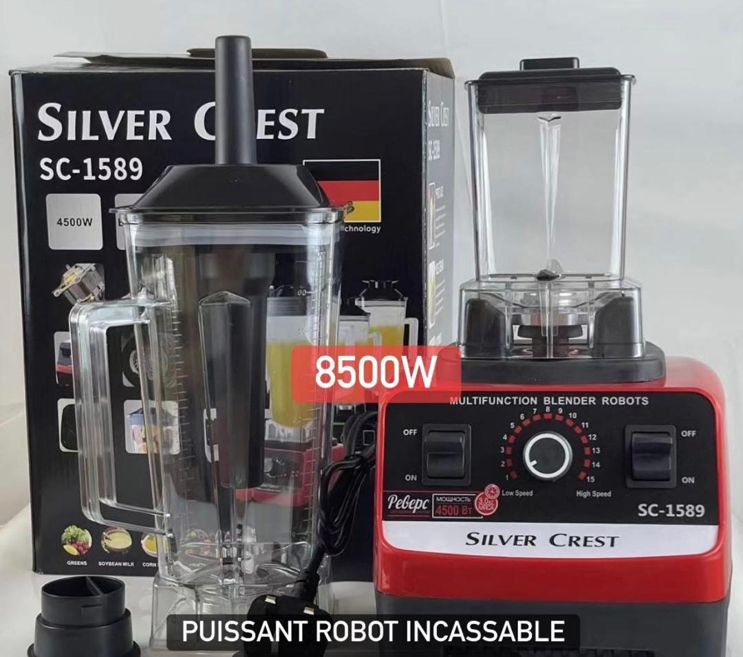 Spécial promo carême marque Sylver crest- Blender 2 en 1 à double tasse, unités unique, Blender polyvalent, prise US - 8500w , diverses réglages de vitesse, lames en acier inoxydable.