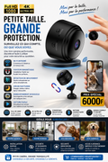 Prix : 6000f au lieu de 11000f .         Mini caméra technologie HD pour distance permanente 24h/24h . Code QR dans la notice pour le télécharger l'application.