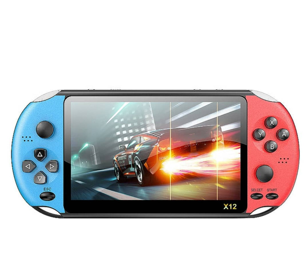 Console de jeux x12. Portable, puissante et pleine de nosta. Plus de 3500 jeux intégrés, les classiques de votre enfance ( PS1, NES, Game , batterie 1800mAh ( rechargeable via USB, musique, Bluetooth connecté.