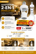 Prix : 5000f au lieu de 11000f .       Douille intelligente, avec détection infrarouge pour un allumage automatique et sécurisé de vos lampes. Facile à installer, cette douille optimise l'éclairage.