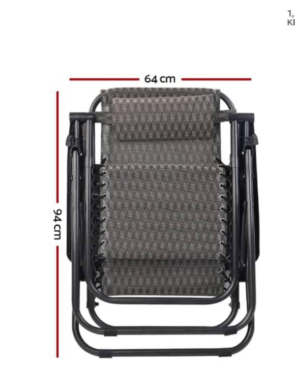 Chaise relaxe pliable, ideal pour se reposer à la maison, au Bureau ou sur la terrasse et orthopédique. Dossier inclinable, accoudoirs solides, support téléphone, facile à plier et ranger.