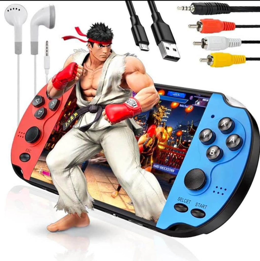 Console de jeux x12. Portable, puissante et pleine de nosta. Plus de 3500 jeux intégrés, les classiques de votre enfance ( PS1, NES, Game , batterie 1800mAh ( rechargeable via USB, musique, Bluetooth connecté.