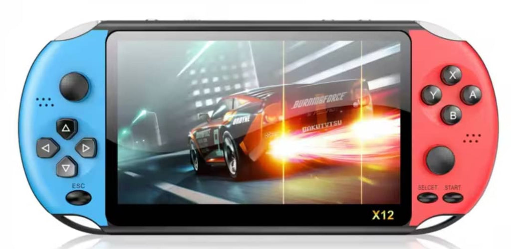 Console de jeux x12 portable, puissante et pleine de Nosta plus de 3500 jeux intégrés ,les classiques de votre enfance ( PS1, NES, Game, batterie 1800mAh (rechargeable via USB, Bluetooth connecté.
